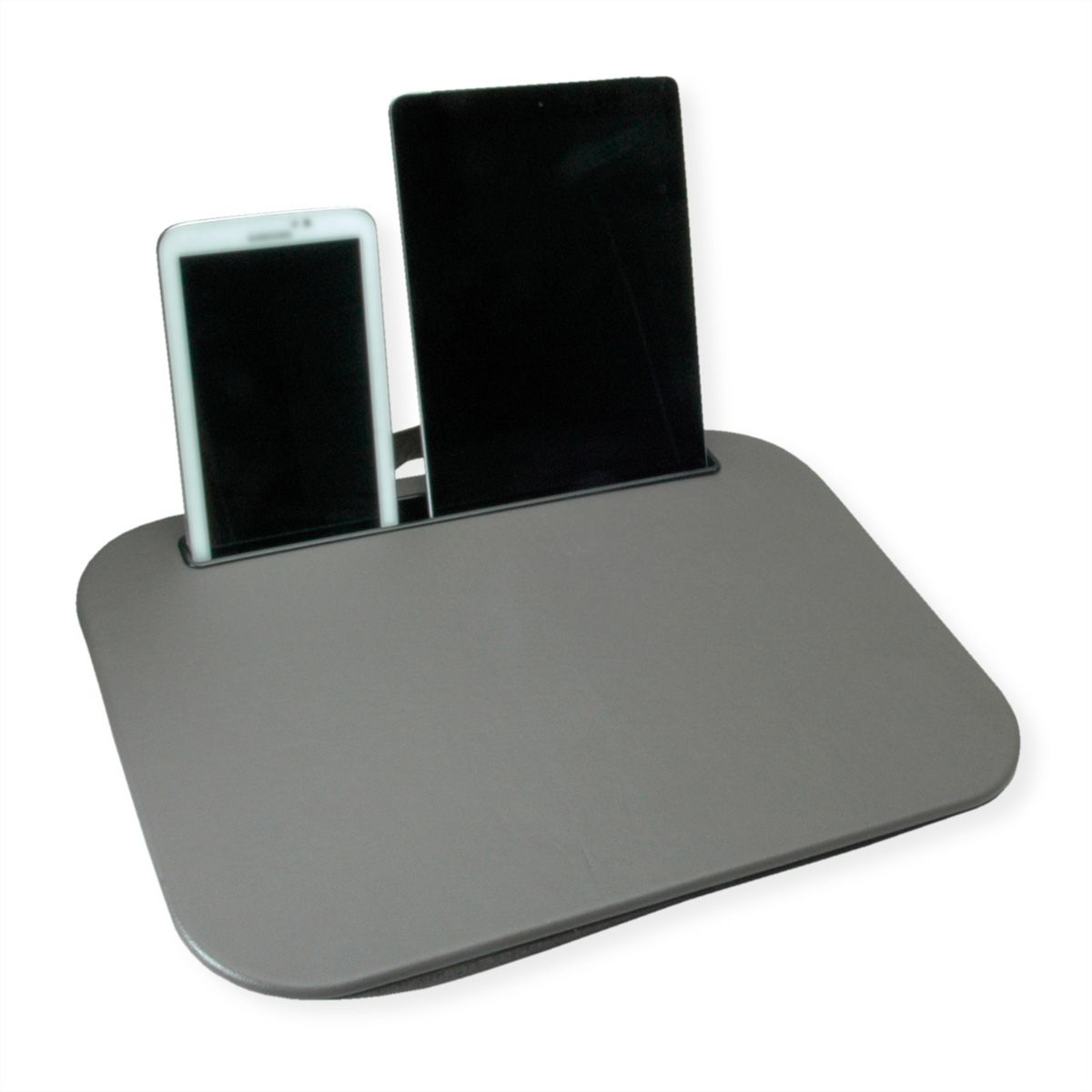 VALUE Support portable universel pour ordinateur portable/tablette avec coussin, gris