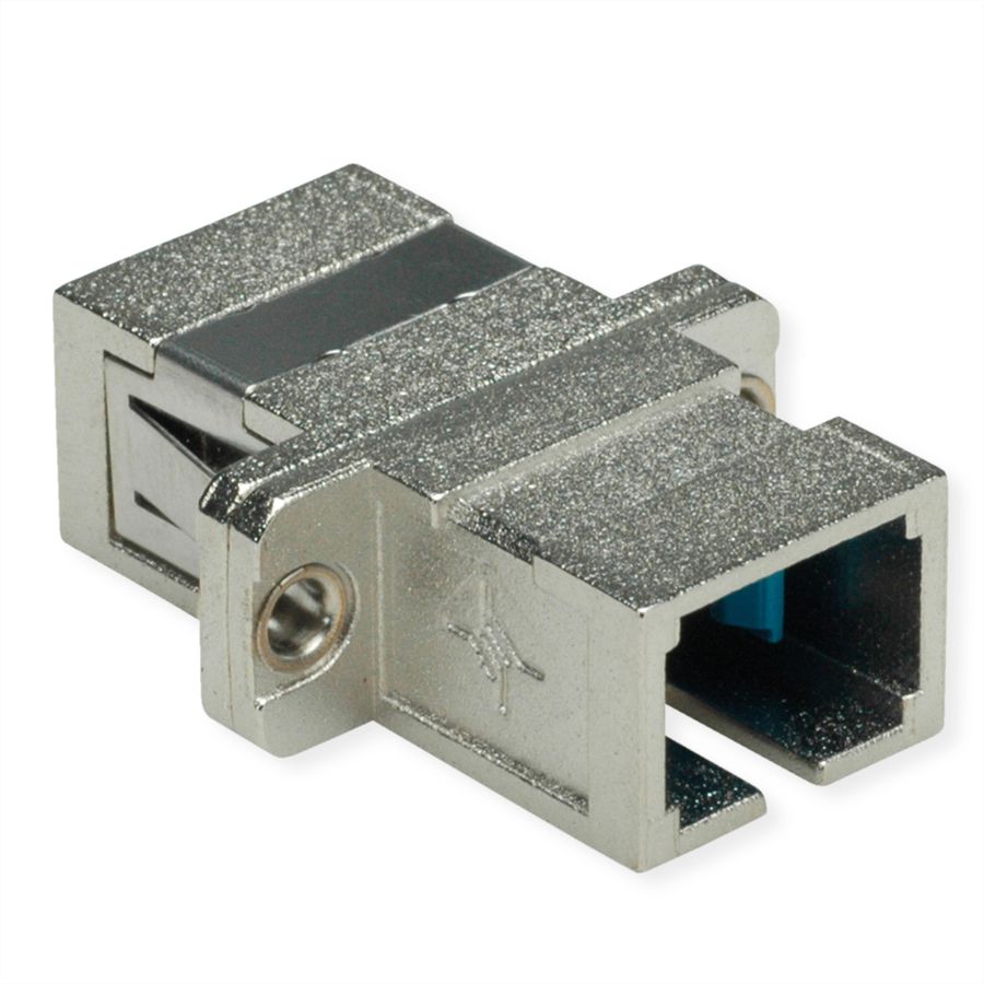 TELEGÄRTNER Coupleur SC, Singlemode et Multimode, Manchon en céramique, boîtier en métal, gris