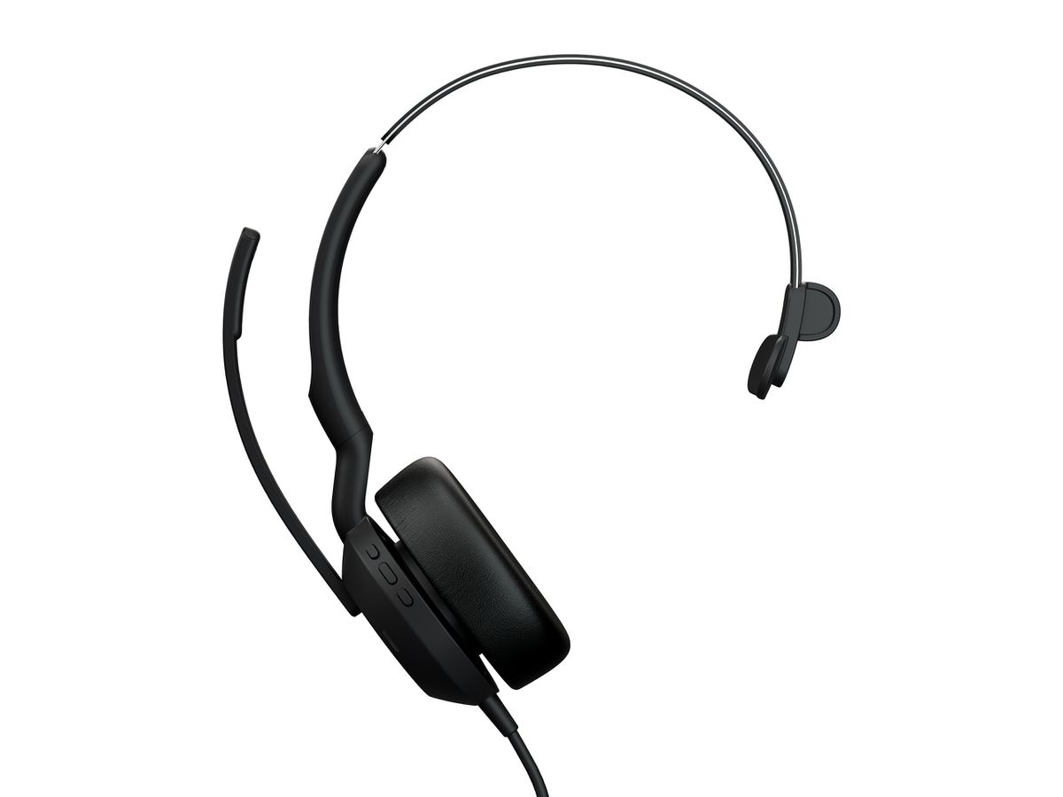 Jabra Evolve2 50 Casque Avec fil &sans fil Arceau Bureau/Centre d'appels USB Type-A Bluetooth Noir