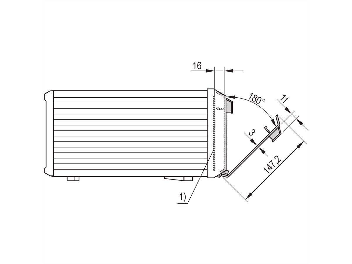 SCHROFF PropacPRO Capot avant, à charnière inférieure, 3 U, 84 HP