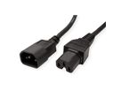 VALUE Câble IEC320/C14 M - C15 F, H05RN-F, noir, 1 m