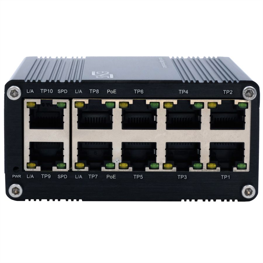 EXSYS EX-62025PoE Switch Ethernet industriel 10 ports PoE, non géré