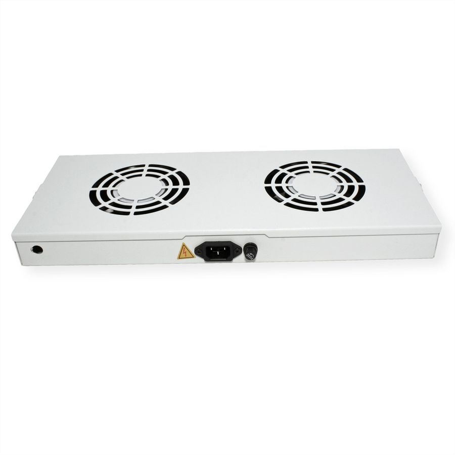 ROLINE 19" Unité de ventilation, 2 ventilateurs, ON/OFF, gris