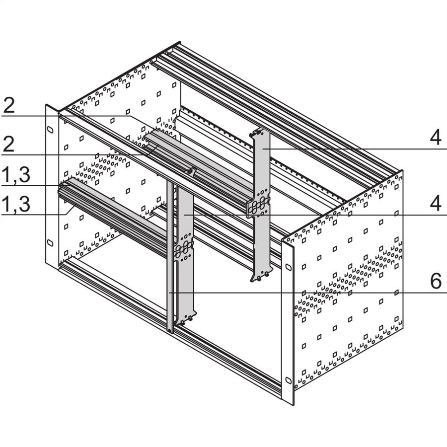 Kit de montage combiné SCHROFF pour châssis, 20:62 HP