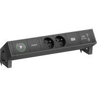 BACHMANN DESK2 1xiotspot 2xUTE 1xUSB Charger 0,2m GST18, RAL9005