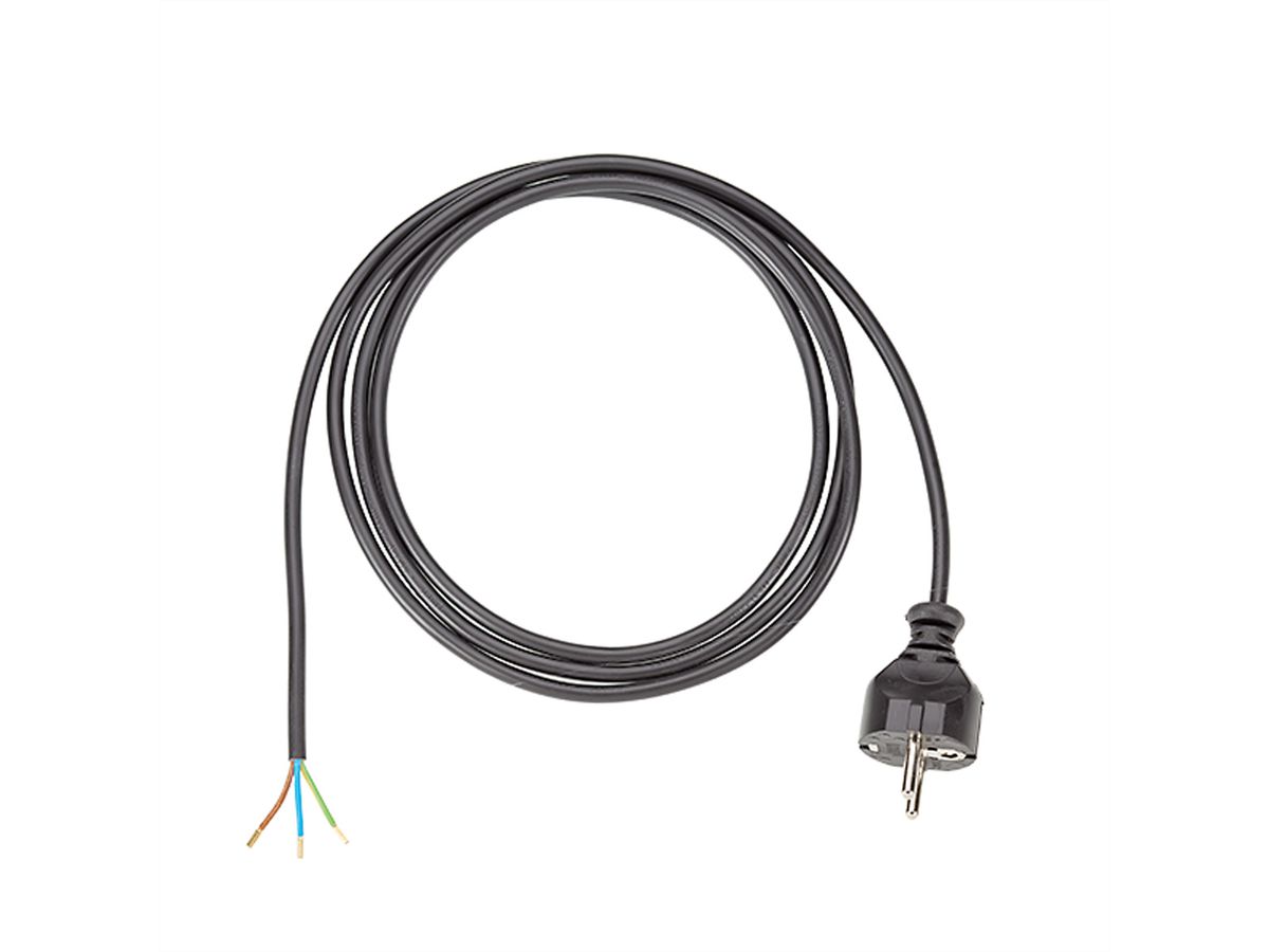 BACHMANN Câble H03VV-F 3G0,75, noir, 3 m