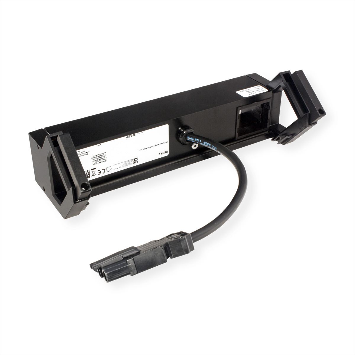 BACHMANN DESK2 2xUTE 1xUSB C 30W 1xCM 0,2m GST18 RAL9005