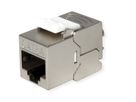 ROLINE Keystone Cat.6A (Classe EA), blindé, sans outil, SLIM, extra court, argent
