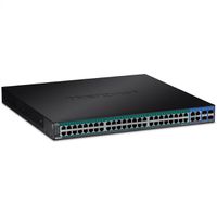 Trendnet TPE-5048WS Switch PoE+ Web smart Gigabit à 52 ports, 48x PoE+ Gigabit, 4x Gigabit partagés (RJ-45 ou SFP)