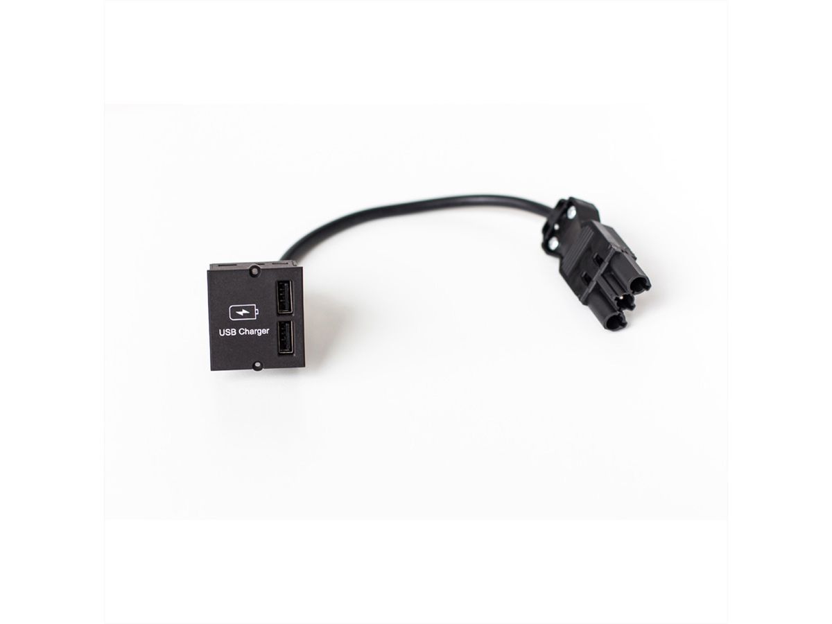 BACHMANN Module Custom USB Double-chargeur, noir, 0,2 m
