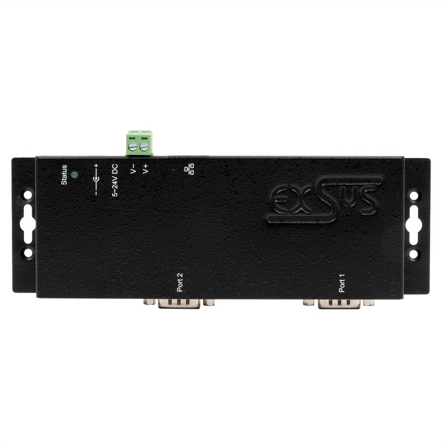 EXSYS EX-6112-2PoE Ethernet vers 2x RS-232 avec connecteur 9 broches