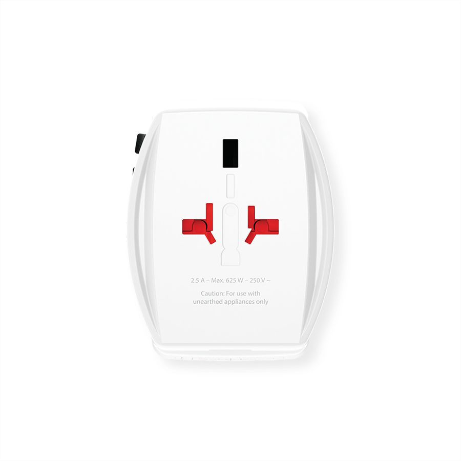 SKROSS Adaptateur de voyage MUV USB A/C 45PD avec câble USB-C, monde