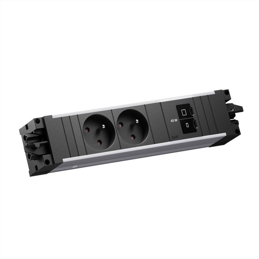 BACHMANN STEP ALU 2xUTE, 1xUSB C/C 45W