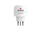 SKROSS Adaptateur de voyage Europe vers Suisse + Italie + Brésil, Pour appareils à 2 et 3 pôles (contact de protection ou prise Euro)