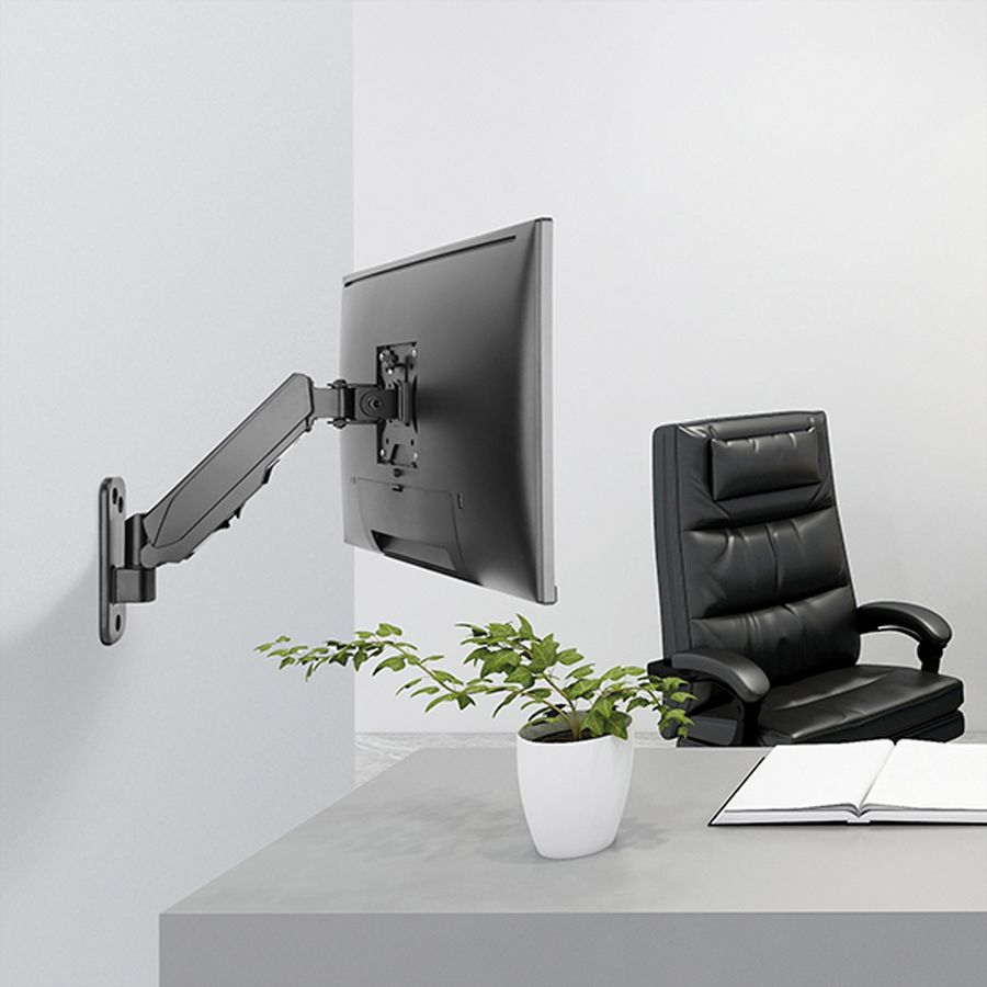 VALUE Support LCD, montage mural, 4 articulations, noir