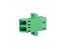 TELEGÄRTNER Coupleur LC/APC Duplex, Singlemode, Manchon en céramique, boîtier en plastique, vert, Z77