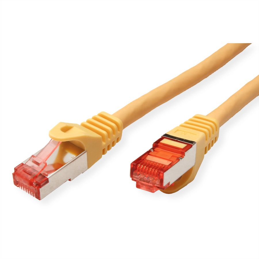 Cordon ROLINE S/FTP(PiMF) Cat.6, LSOH, Component Level, jaune, 0,3 m