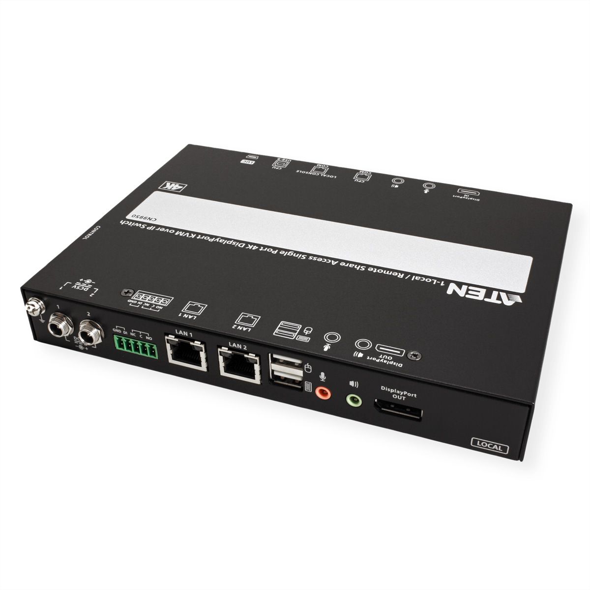 ATEN CN9950 1 Commutateur KVM DisplayPort 4K à un port sur IP accès de partage local/distant