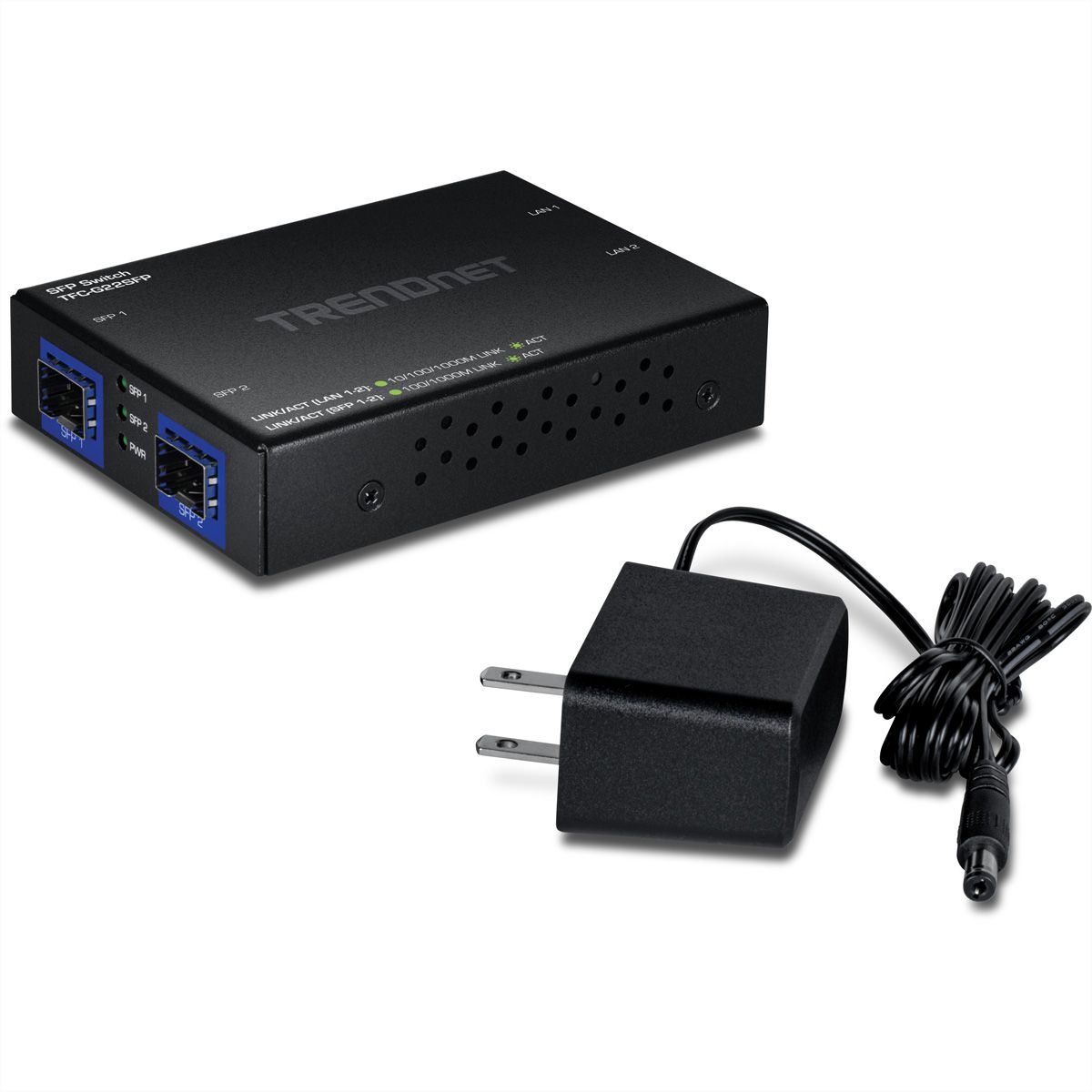 TRENDnet TFC-G22SFP Switch Gigabit à 4 ports avec 2 logements SFP