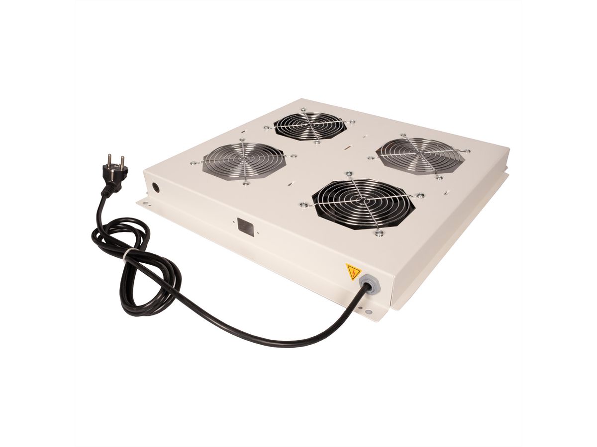 ROLINE 19" Unité de ventilation de toit, 2 ventilateurs, ON/OFF, gris