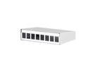 METZ CONNECT , Keystone boîtier en saillie 8 ports blanc pur, non équipé