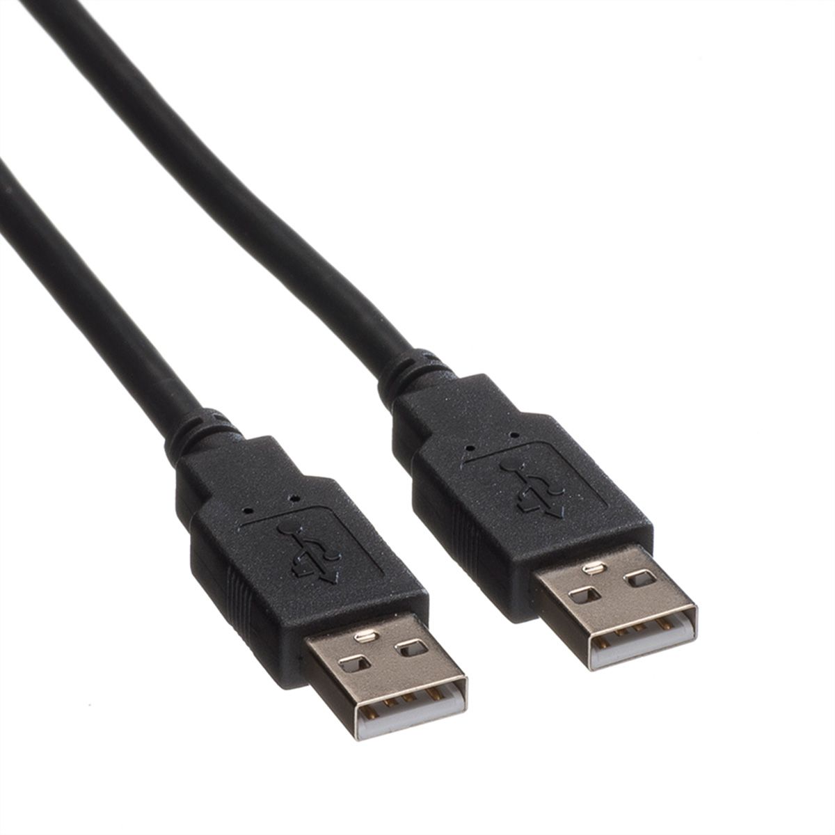 ROLINE Câble USB 2.0 Type A-A, noir, 0,8 m