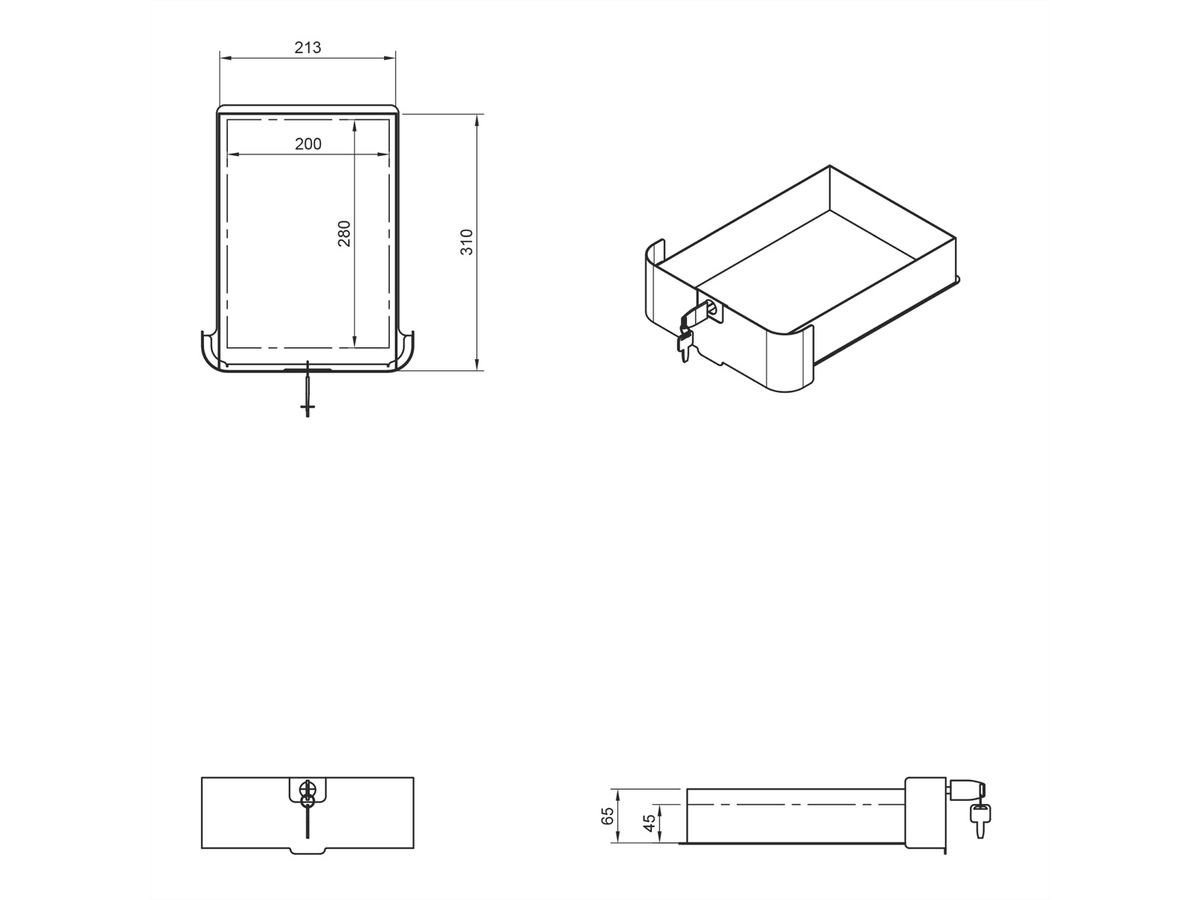 DATAFLEX Bento® desktop locker, 500, blanc