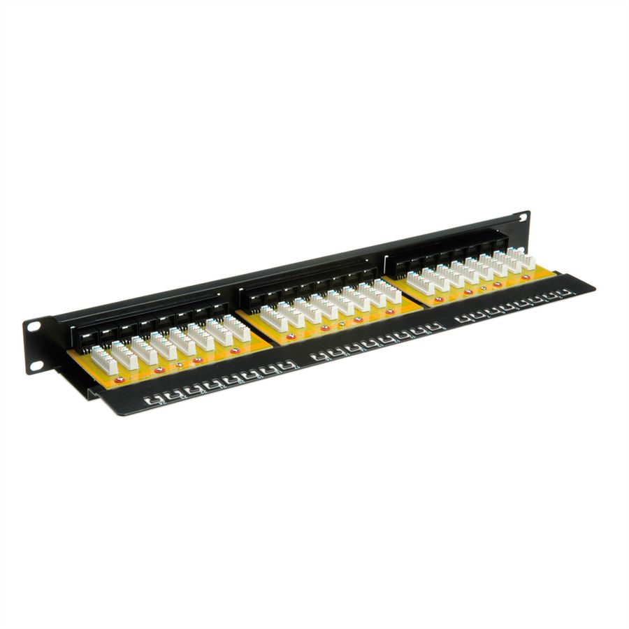 VALUE Panneau de brassage non blindé 19" Cat.6 (Classe E), noir