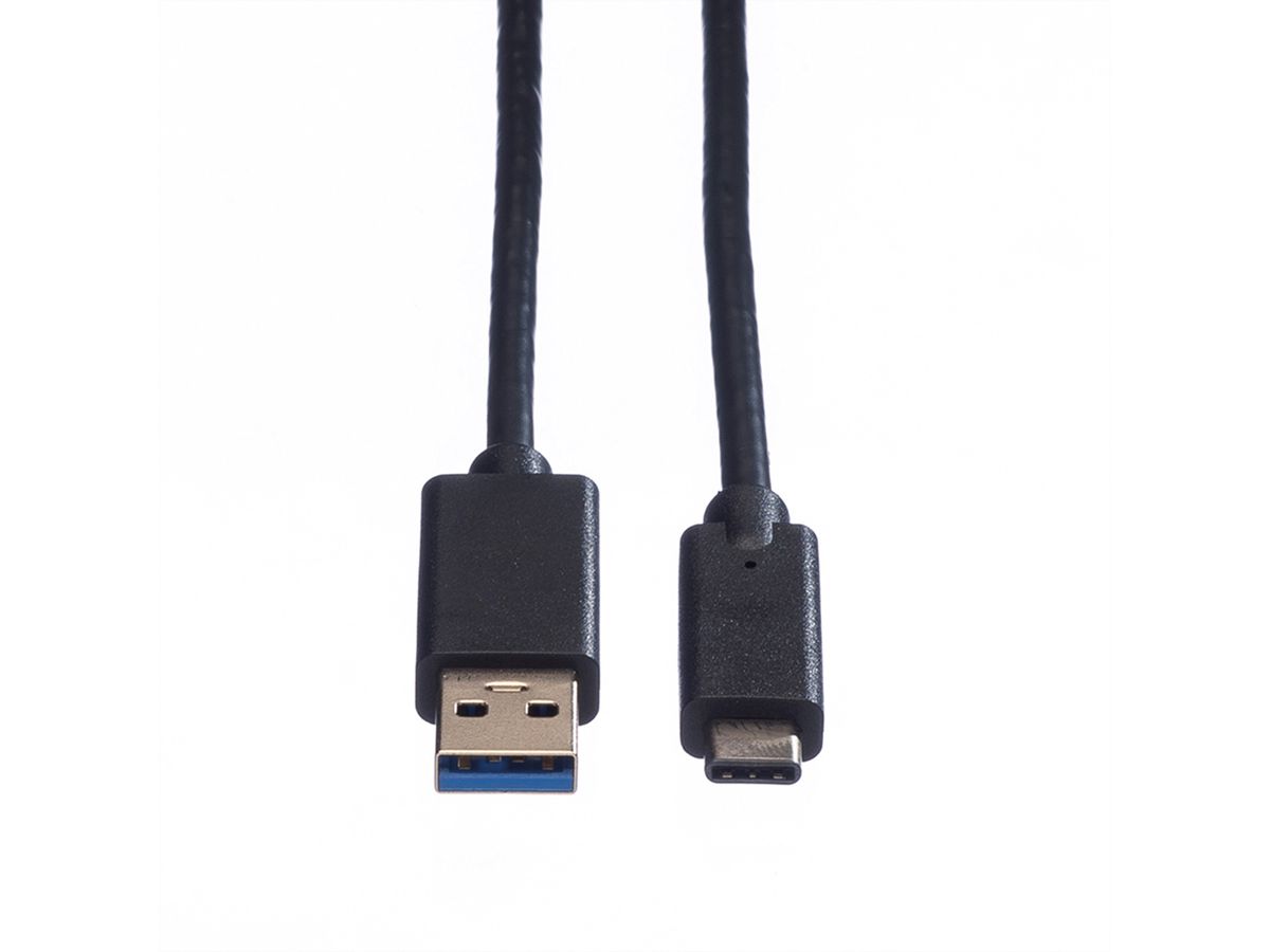 ROLINE Câble USB 3.2 Gen 1, A-C, M/M, noir, 0,5 m