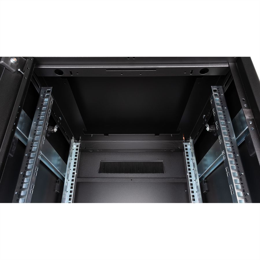 ROLINE 19" Baie réseau Pro 42U, 600x600 LxP Porte verre noir