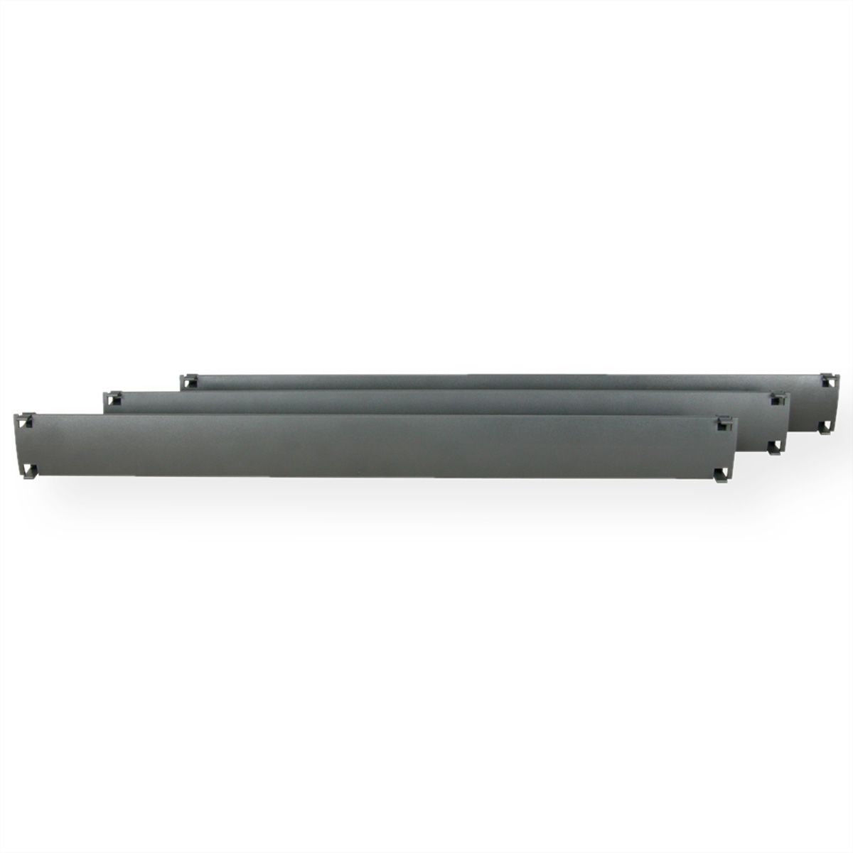 Caches plastiques 19" 1 UH, RAL 7016 gris anthracite, 10 pièces