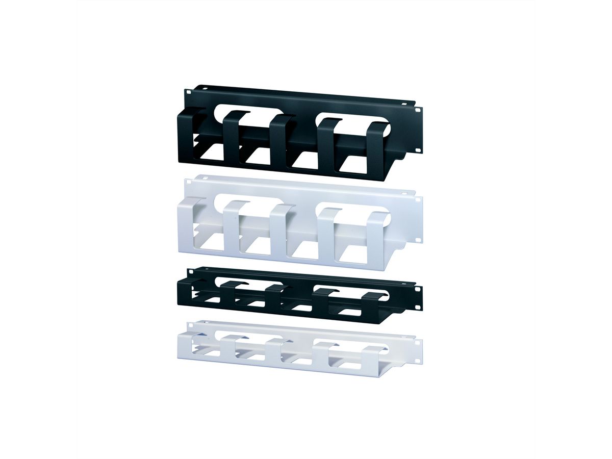 SCHROFF Canalisation et passage de câbles 19", 2 U, 1,5 mm, acier, RAL 7035