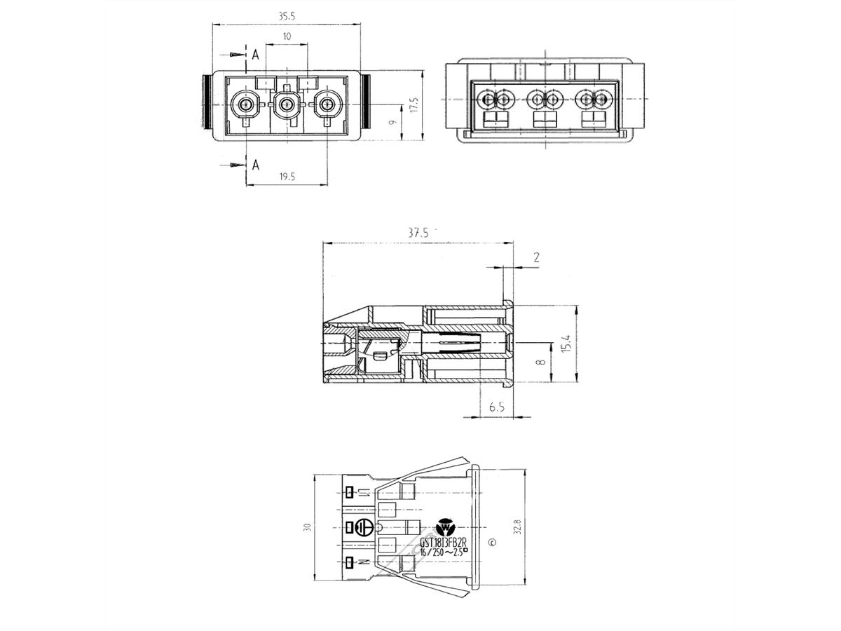 BACHMANN Connecteur mâle GST18i3