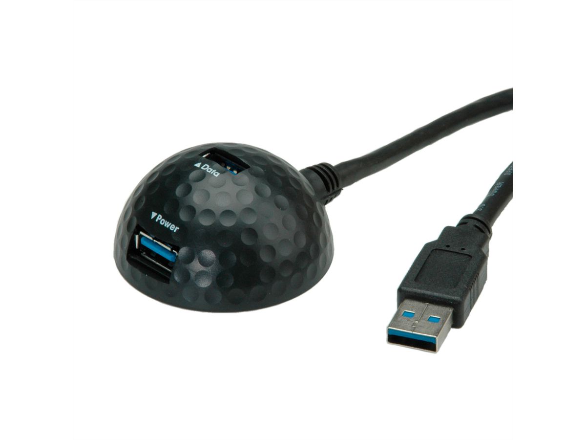 VALUE Câble USB 3.2 Gen 1 dôme, noir, 1,5 m