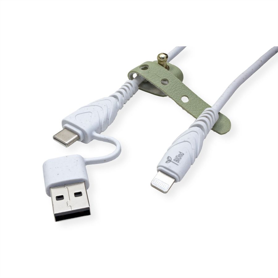 BIOnd BIO-CT-IP Câble USB-C & USB-A vers 8PIN 3,5A, 1,2 m