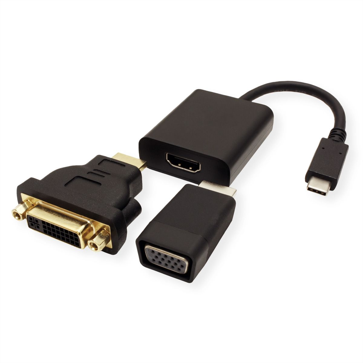 VALUE Adaptateur type C - VGA/HDMI/DVI