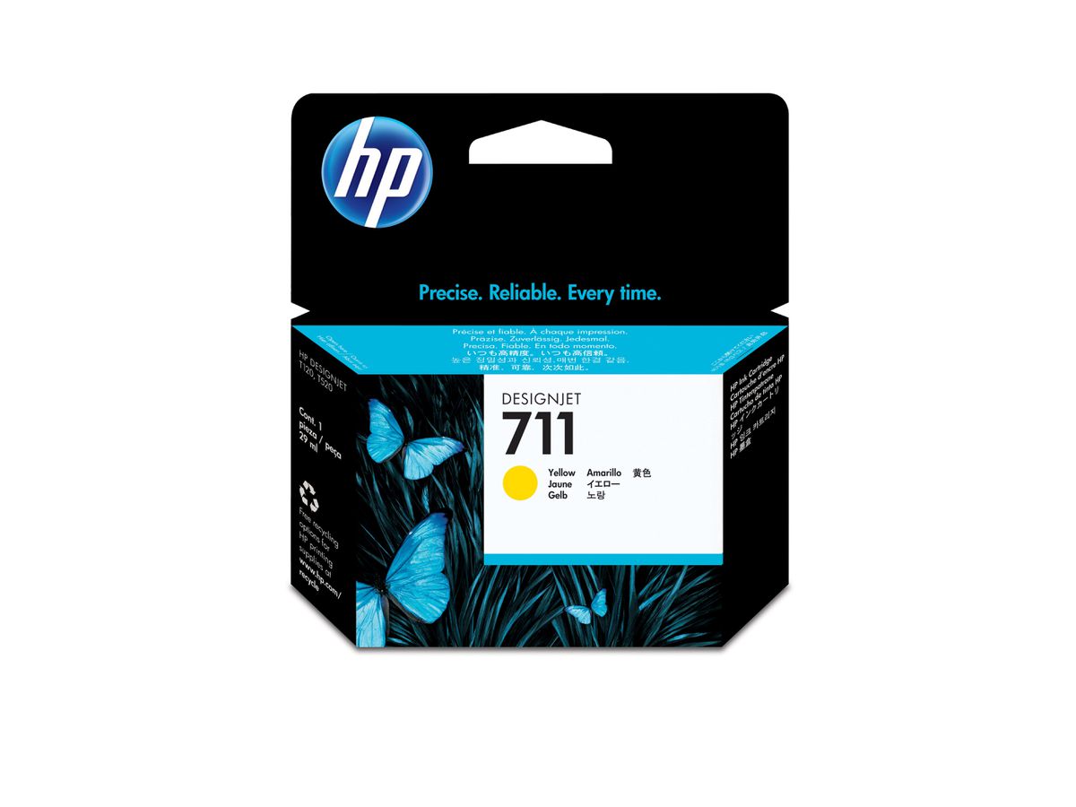 HP 711 cartouche d'encre DesignJet jaune, 29 ml