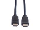 Câble HDMI High Speed avec Ethernet, connecteurs dorés, noir, 5 m