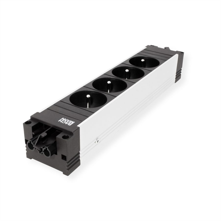 BACHMANN STEP ALU 4xUTE 35° GST18, Prise CEE 32A bleue, mesure