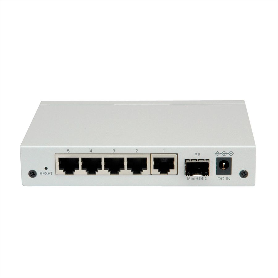 ROLINE Switch Gigabit Ethernet, 6 ports (5x 10/100/1000 + 1x SFP), WebSmart