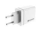 VERBATIM Chargeur USB mural 4 ports 30 W blanc