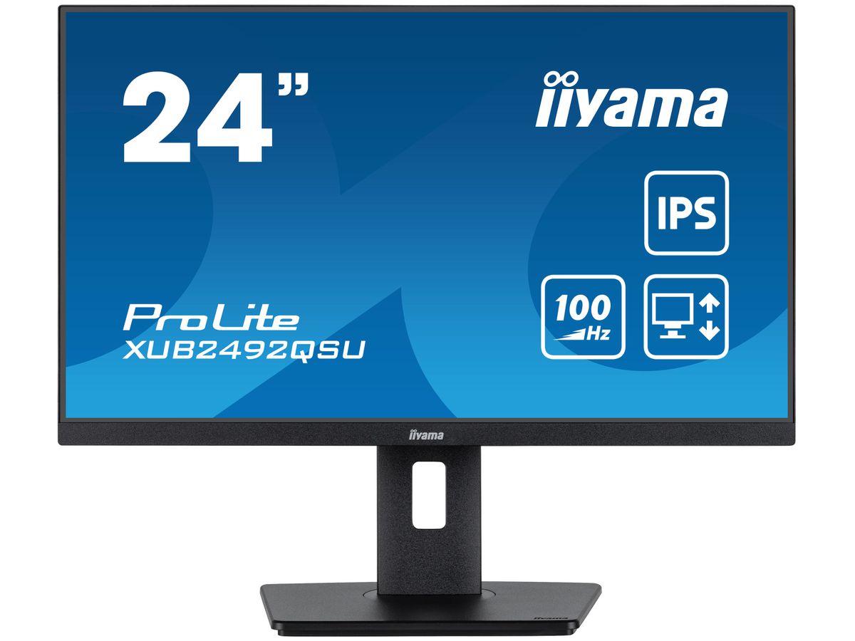 iiyama ProLite XUB2492QSU-B1 écran plat de PC 60,5 cm (23.8") 2560 x 1440 pixels Wide Quad HD LED Noir