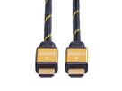 ROLINE GOLD Câble HDMI High Speed avec Ethernet, M-M, Retail Blister, 1 m