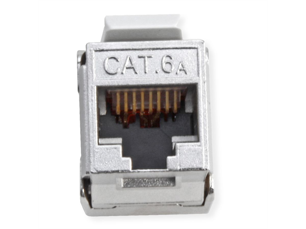 ROLINE Keystone Cat.6A (Classe EA), RJ-45, blindé, sans outil, argent