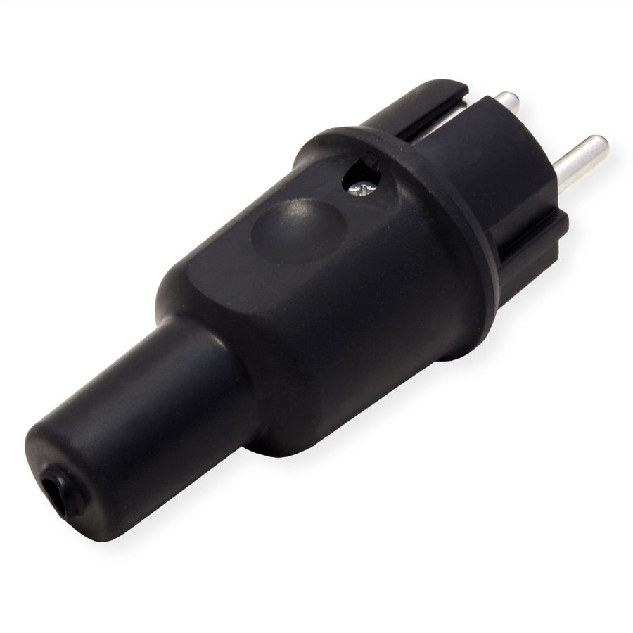 BACHMANN Fiche en caoutchouc plein, IP44, noire