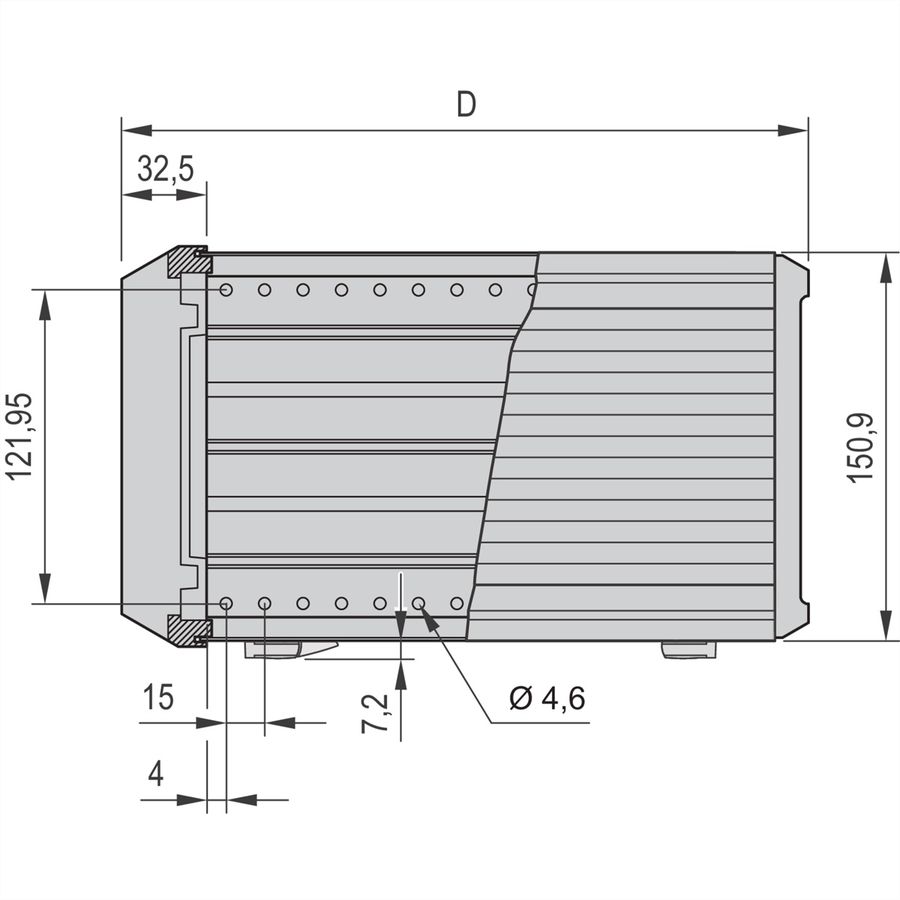 Mallette de bureau complète PropacPRO SCHROFF, blindée, 3 U, 28 CV, 326 mm