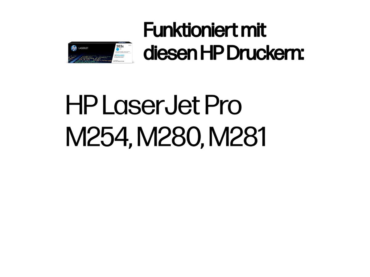 HP 203X cartouche de toner LaserJet grande capacité cyan authentique