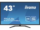 iiyama ProLite X4373UHSU-B1 écran plat de PC 108 cm (42.5") 3840 x 2160 pixels 4K Ultra HD Noir