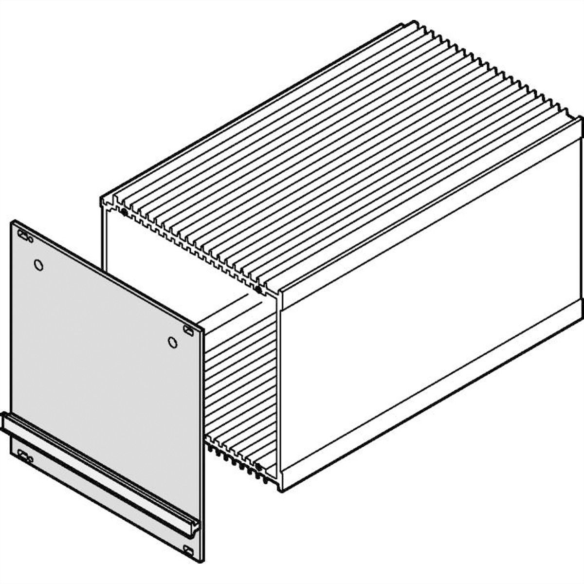 SCHROFF Unité enfichable de type cadre HF, panneau frontal, blindage Refrofit avec joint en acier, 3 U, 10 HP