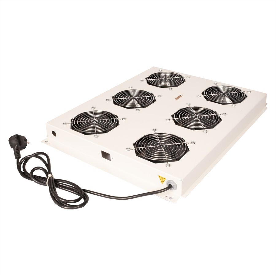 ROLINE 19" Unité de ventilation de toit, 6 ventilateurs, ON/OFF, pour baie serveur par série, gris